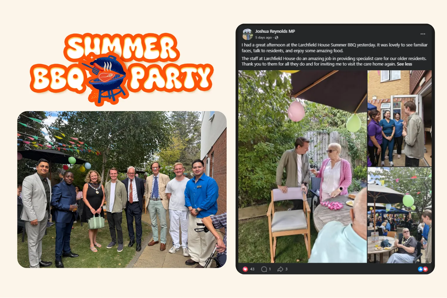 Larchfield House summer celebration shared on Facebook